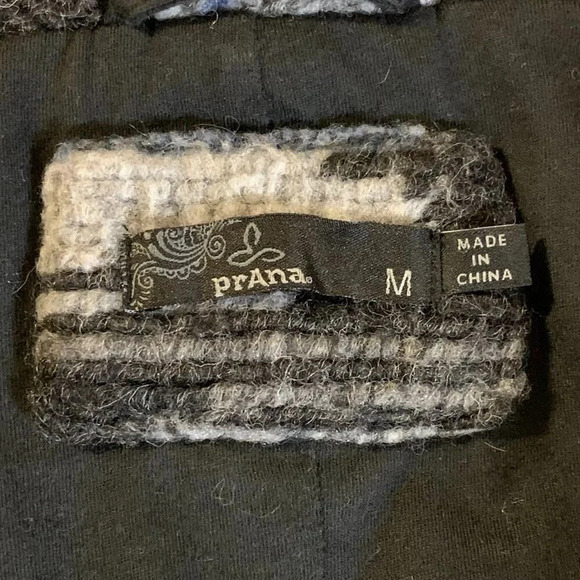 Prana Women's Arria Knit Wool Blend Shawl Collar Double Button Jacket Size M - Picture 6 of 12